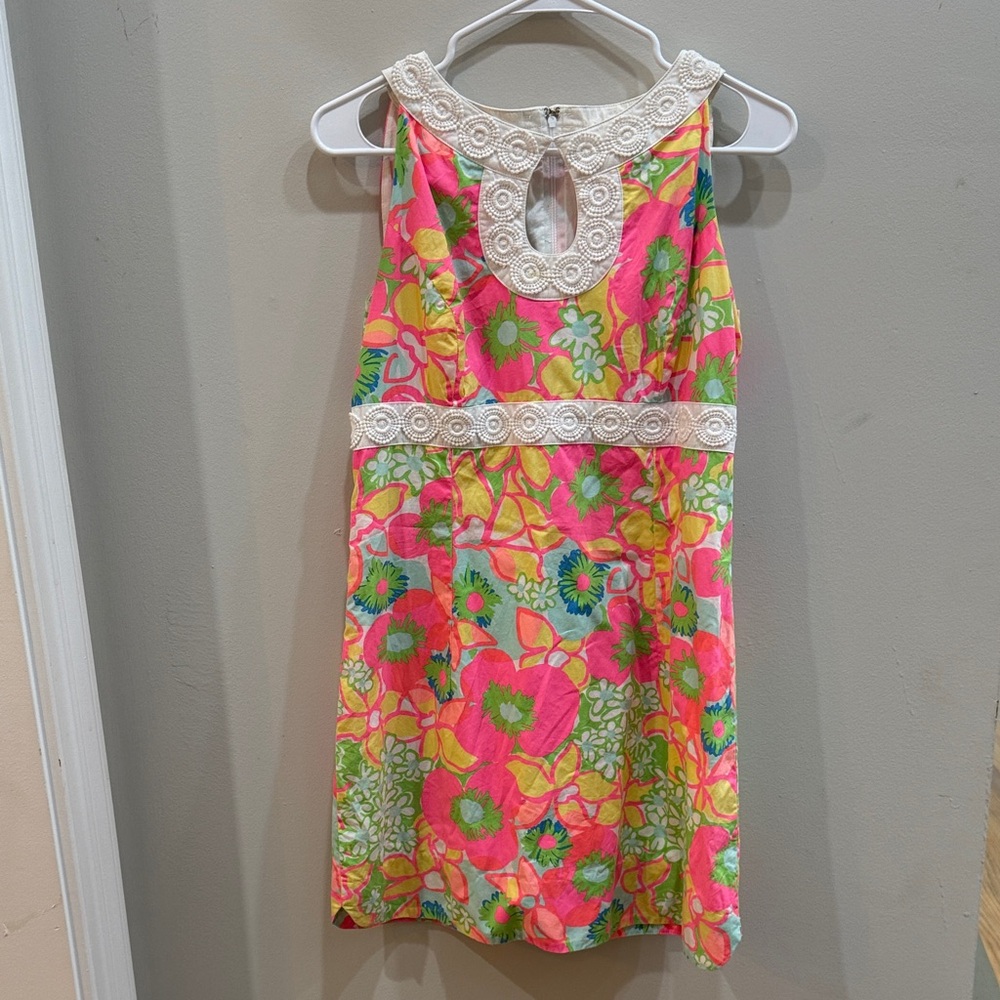 Lilly Pulitzer Pink and Green Floral Dress